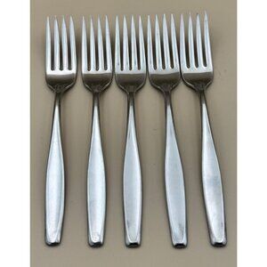 5 International Silver American Charm Stainless 6 3/4" Large Salad Forks